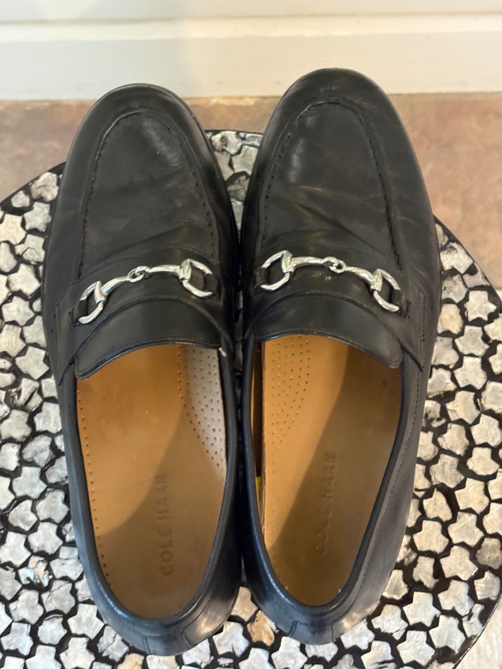 Men's Cole Haan Black Leather Loafers Horsebit Style 9.5 Medium